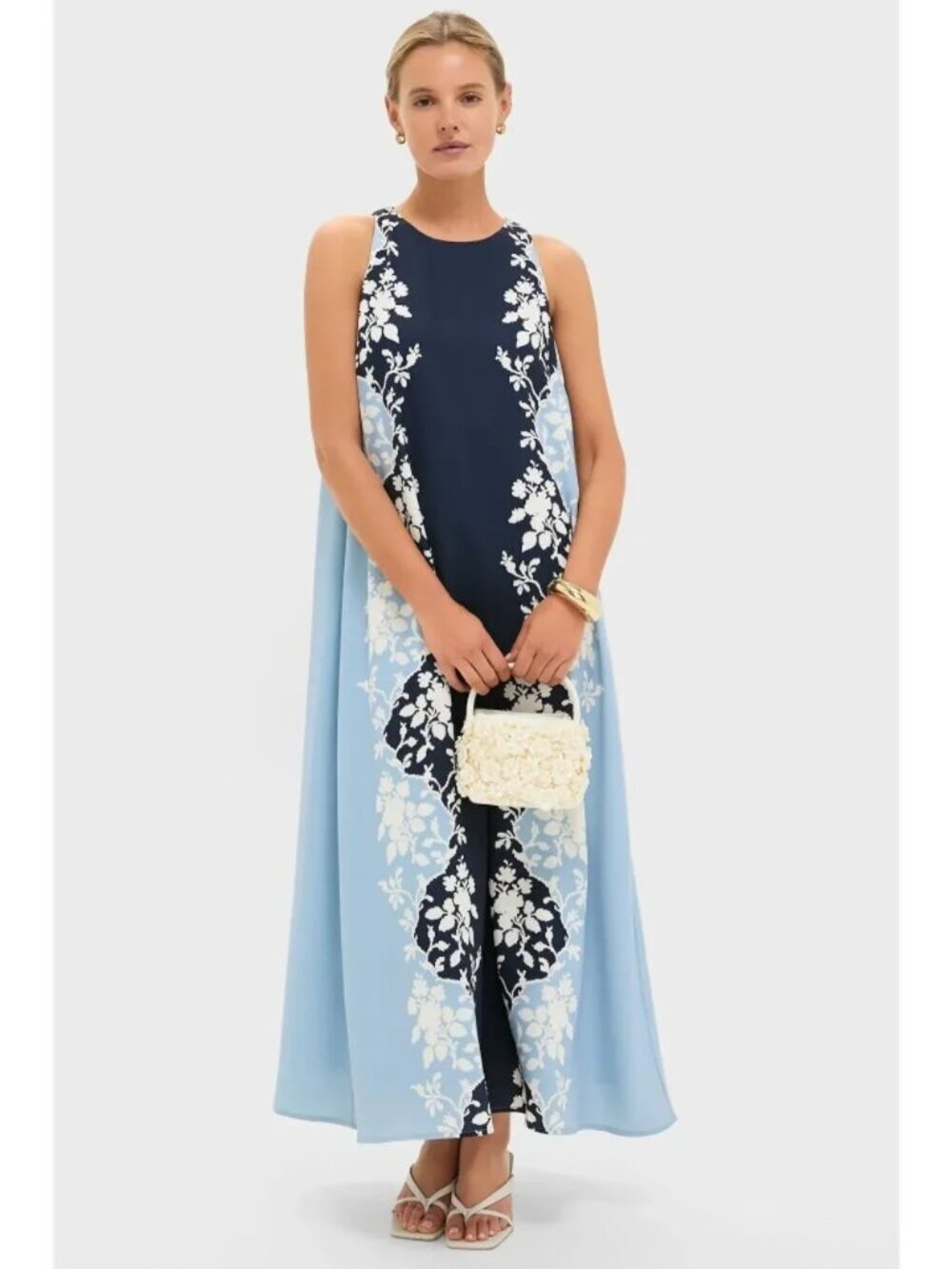 Tuckernuck Portia Dress in Blue Fog Womens Maxi Long Gown